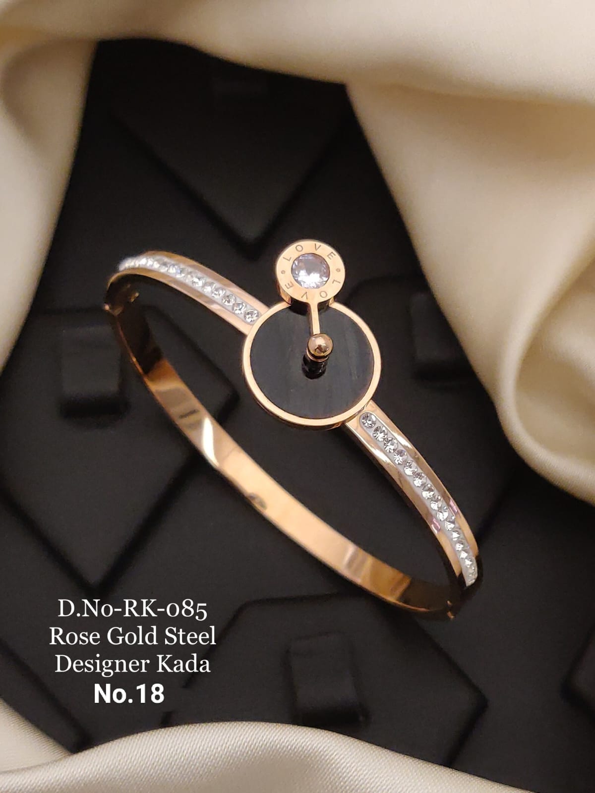 Rose Gold Free Size Steel Designer Breslet Kada Catalog
